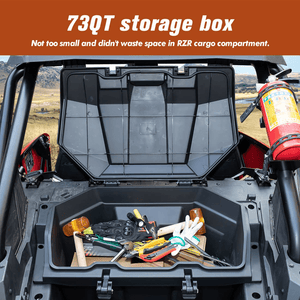 73 QT Rear Storage Bed Box for Polaris RZR PRO XP / 4 (2020-2023) by Kemimoto B0113-05401BK Cargo Box B0113-05401BK Kemimoto