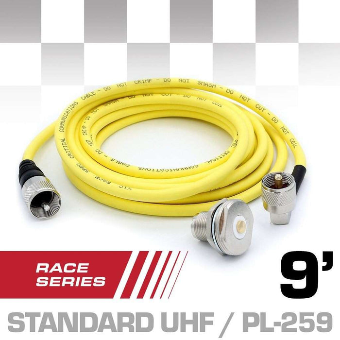 9 Ft Antenna Coax Cable Kit - Race Series - by Rugged Radios by Rugged Radios