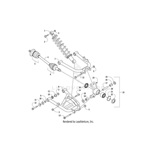 A-Arm Assy Rr Lower Lh By Arctic Cat 3307-845 OEM Hardware 3307-845 Off Road Express