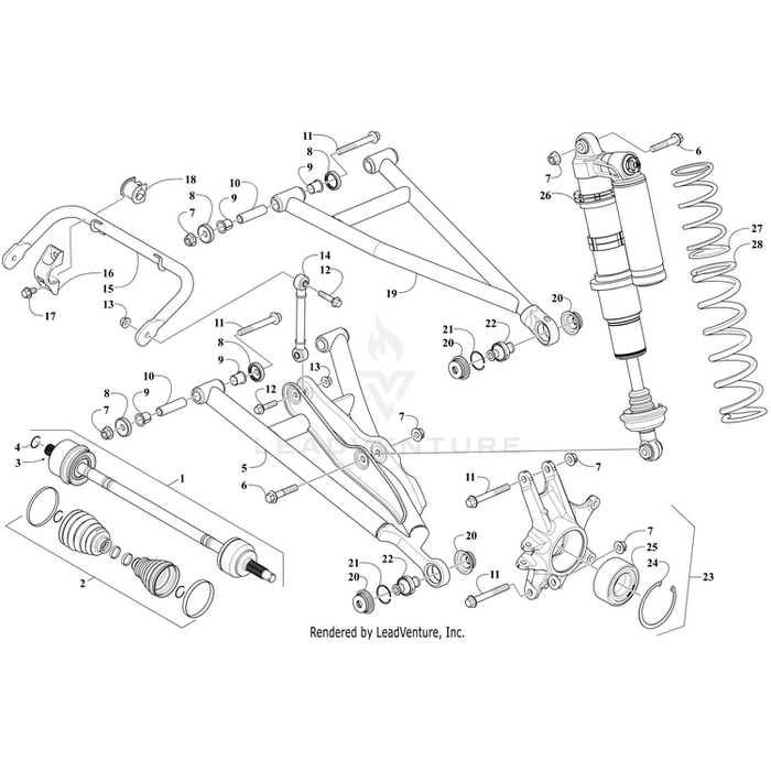 A-Arm,Fr-Lwr-Lh-Assy Dynamic Gray By Arctic Cat