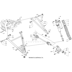 A-Arm-Fr-Lwr-Lh-Assy-Med Grn By Arctic Cat 1503-713 OEM Hardware 1503-713 Off Road Express