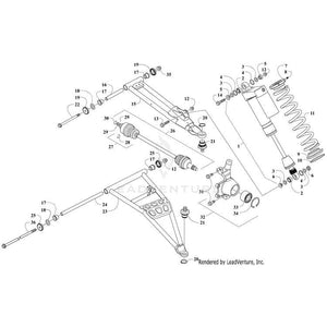 A-Arm,Fr-Lwr-Lh-Blk Assy By Arctic Cat 1503-325 OEM Hardware 1503-325 Off Road Express