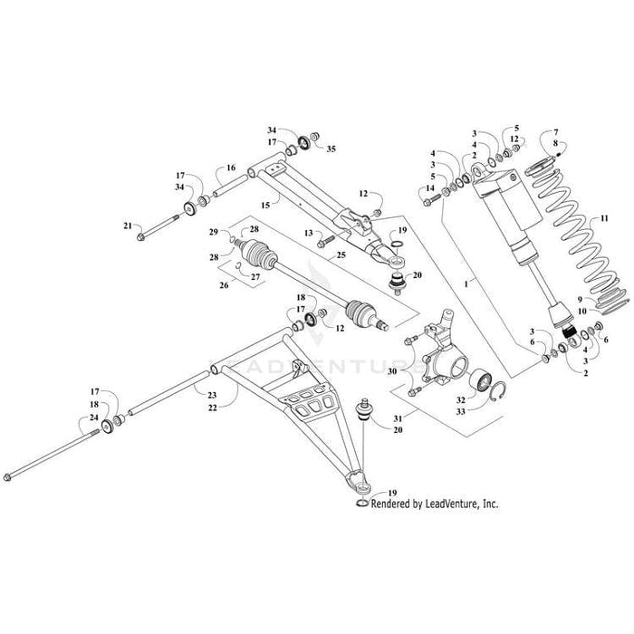 A-Arm,Fr-Lwr-Rh-Blk Assy By Arctic Cat