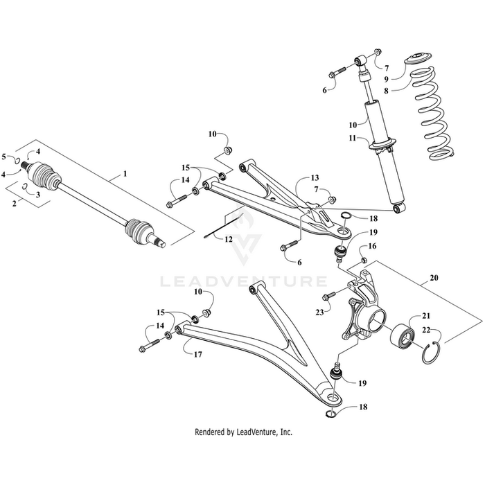 A-Arm, Front Lower - Black By Arctic Cat