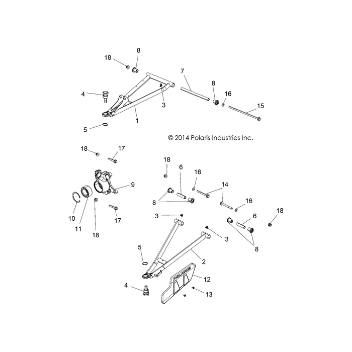 A-Arm Front Lower Left Org Mdn by Polaris