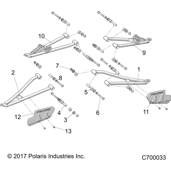 A-Arm, Front, Upper, Left Side, by Polaris