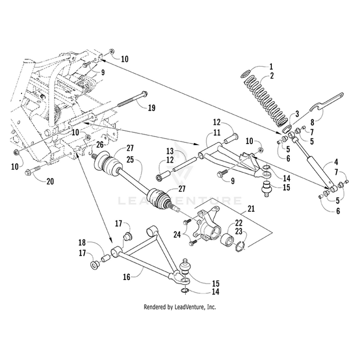 A-Arm, Lower Left By Arctic Cat