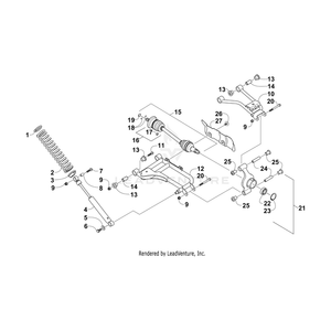 A-Arm, Rear Lower - Left - Assembly (Black) By Arctic Cat 0504-553 OEM Hardware 0504-553 Off Road Express