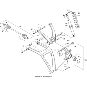 A-Arm, Rear Lower - Left - Black By Arctic Cat 1504-459 OEM Hardware 1504-459 Off Road Express