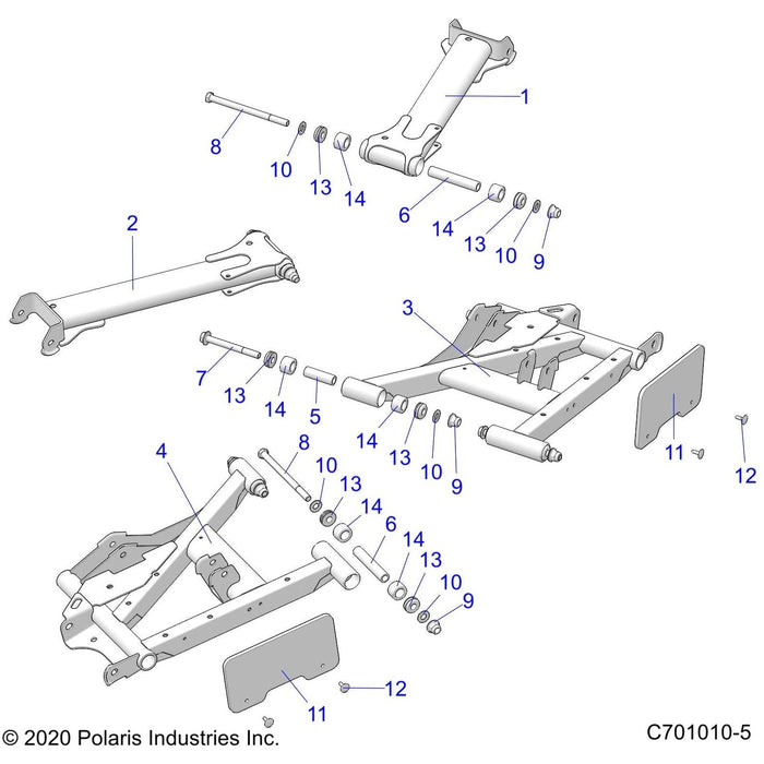 A-Arm, Rear, Upper, Left, 60, M by Polaris