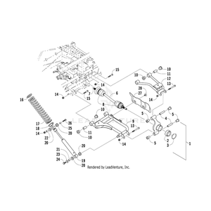 A-Arm,Rear Upper-Lh-Assy (Plat) By Arctic Cat 0504-567 OEM Hardware 0504-567 Off Road Express