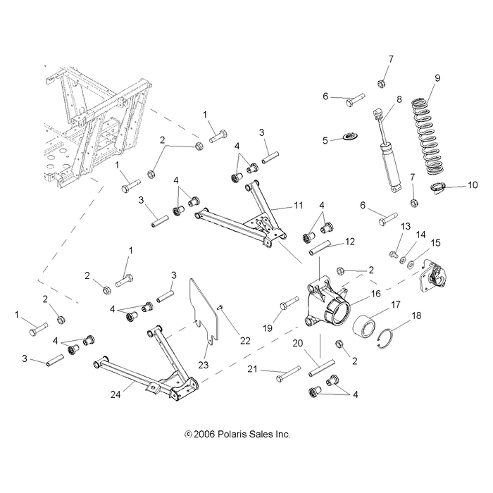 A-Arm Shaft, Lower by Polaris