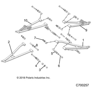 A-Arm Weld, Front, Lower, Left by Polaris 1023547-458 OEM Hardware P1023547-458 Off Road Express