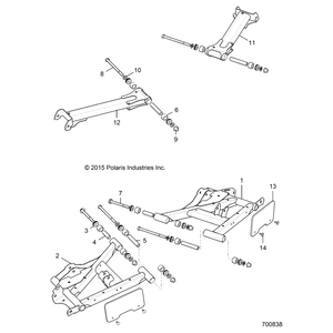 A-Arm Weld Rear Lower Left 60 O by Polaris 1021414-647 OEM Hardware P1021414-647 Off Road Express