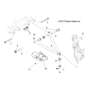 A-Frame, Left Hand, Matte Black by Polaris 1543141-458 OEM Hardware P1543141-458 Off Road Express