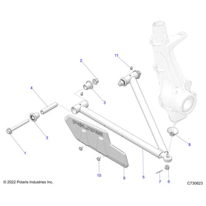 A-Frame, Left Hand, Matte Black by Polaris 1544052-458 OEM Hardware P1544052-458 Off Road Express