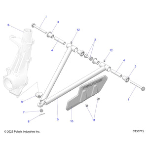 A-Frame Weld, Right, Matte Blac by Polaris 1543617-458 OEM Hardware P1543617-458 Off Road Express