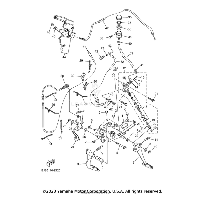 Accel Pedal Assembly by Yamaha