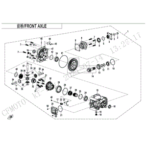 Adjust Shim 54.5X43 (T=0.10) by CF Moto Q830-310009-00100 OEM Hardware Q830-310009-00100 Northstar Polaris