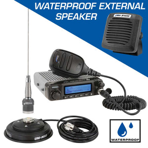 Adventure Radio Kit - M1 Waterproof Powerful Business Band Mobile Radio Kit And External Speaker by Rugged Radios RK-M1-V-SPK 01039374006293 Rugged Radios