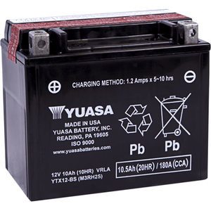 Agm Maintenance-Free Battery By Yuasa YUAM3RH2STWN AGM Battery YTX12-BS Parts Unlimited Drop Ship