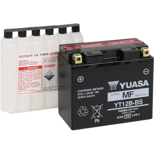 Agm Maintenance-Free Battery By Yuasa YUAM6212B Conventional Acid Battery YT12B-BS Parts Unlimited Drop Ship