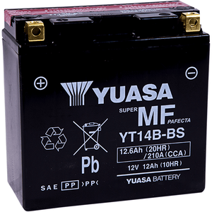 Agm Maintenance-Free Battery By Yuasa YUAM624B4 AGM Battery 2113-0069 Parts Unlimited Drop Ship