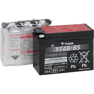 Agm Maintenance-Free Battery By Yuasa YUAM62T4B Conventional Acid Battery YT4B-BS Parts Unlimited Drop Ship