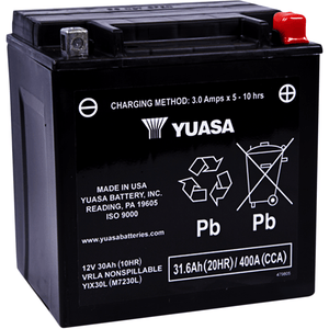 Agm Maintenance-Free Battery By Yuasa YUAM7230L AGM Battery YIX30L Parts Unlimited Drop Ship