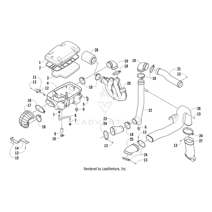 Air Box, Bottom - W/Inserts (Efi) By Arctic Cat