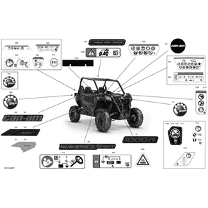 Air Box Cover Orientation Decal by Can-Am 704907695 OEM Hardware 704907695 Off Road Express Peach St