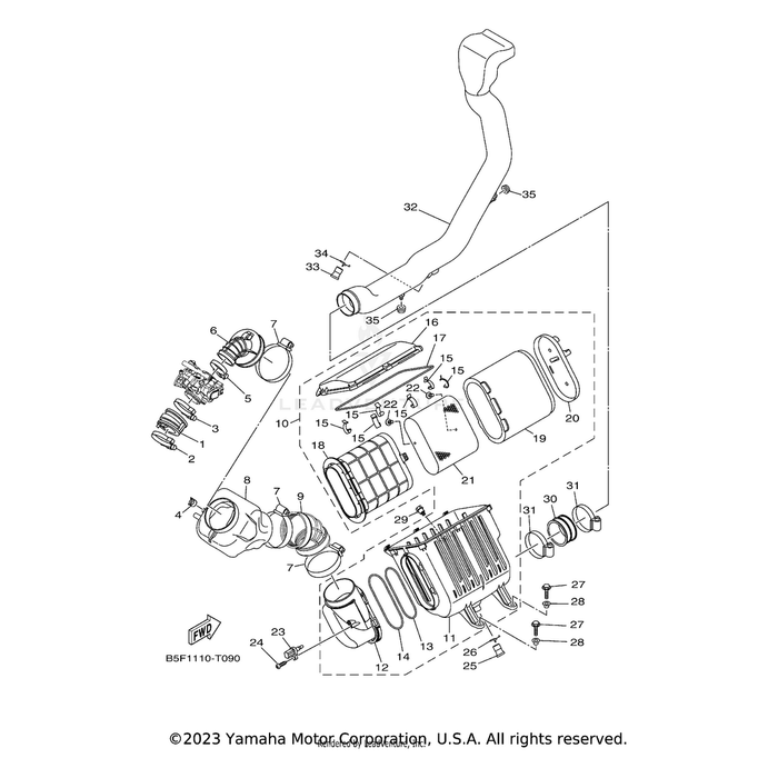 Air Cleaner Assembly by Yamaha