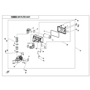 Air Filter Assy Complete by CF Moto 0JYA-110000-10000 OEM Hardware 0JYA-110000-10000 Northstar Polaris