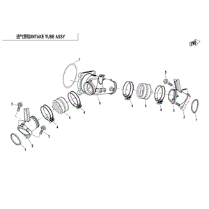 Air Inlet Pipe by CF Moto 0JYA-025002-10000 OEM Hardware 0JYA-025002-10000 Northstar Polaris