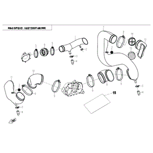 Air Inlet Pipe Cvt by CF Moto 7000-000201 OEM Hardware 7000-000201 Northstar Polaris