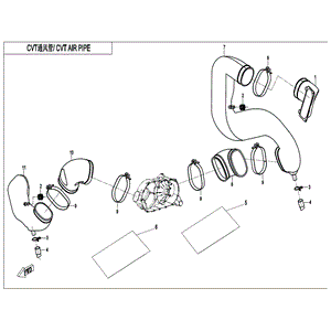 Air Inlet Pipe Cvt Vent by CF Moto 7000-000201-10000 OEM Hardware 7000-000201-10000 Northstar Polaris