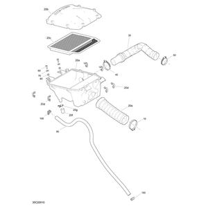 Air Intake Silencer Base by Can-Am 707800517 OEM Hardware 707800517 Off Road Express Peach St