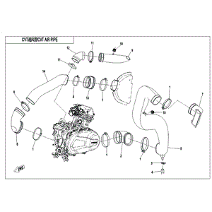 Air Outlet Pipe Fan by CF Moto 5BR0-000301 OEM Hardware 5BR0-000301 Northstar Polaris