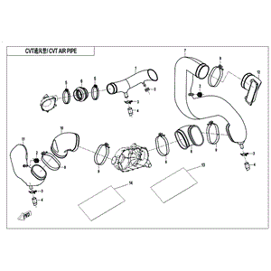 Air Outlet Pipe Fan by CF Moto 7000-000301 OEM Hardware 7000-000301 Northstar Polaris