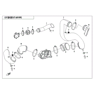 Air Outlet Pipe Fan by CF Moto 7000-000302 OEM Hardware 7000-000302 Northstar Polaris