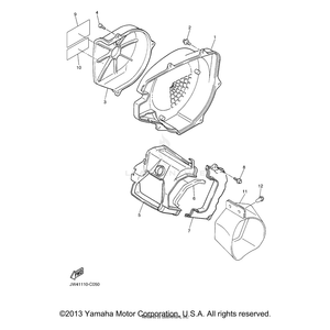 Air Shroud, Cylinder 1 by Yamaha JN6-12651-01-00 OEM Hardware JN6-12651-01-00 Off Road Express