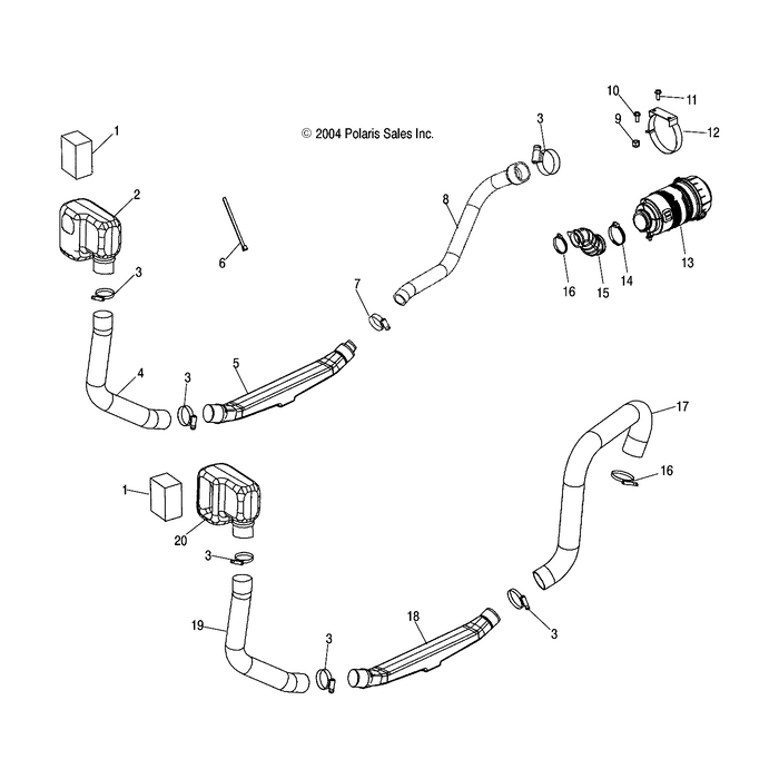 Airbox Hose, Front by Polaris