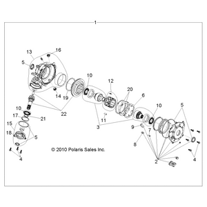 All Wheel Drive (Awd) Gearcase by Polaris 1332773 OEM Hardware P1332773 Off Road Express Drop Ship