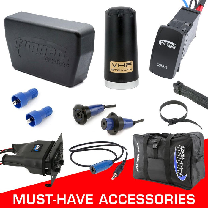 Alpha Accessory Pack For Rugged Utv Sxs Intercom Radio Communication Systems by Rugged Radios