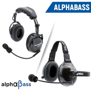 Alphabass Carbon Fiber Headset For Stereo And Offroad Intercoms by Rugged Radios Rugged Radios