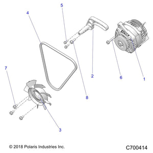 Alternator, 140A by Polaris 3023570 OEM Hardware P3023570 Off Road Express Drop Ship