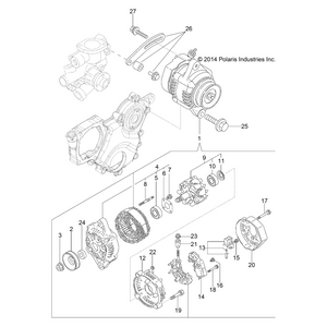 Alternator Assembly by Polaris 3070341 OEM Hardware P3070341 Off Road Express Drop Ship