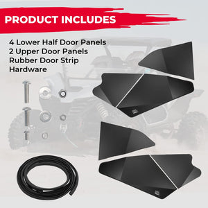 Aluminum Lower Doors Inserts for CFMOTO ZForce 950 by Kemimoto B0102-02701BK Lower Door B0102-02701BK Kemimoto