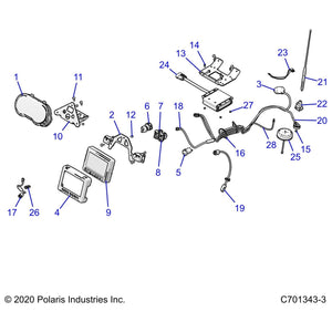 Am/Fm Antenna Harness Assembly by Polaris 2414727 OEM Hardware P2414727 Off Road Express