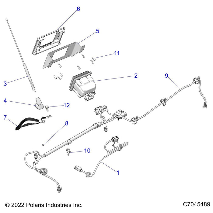 Am/Fm Antenna Mast, Short by Polaris